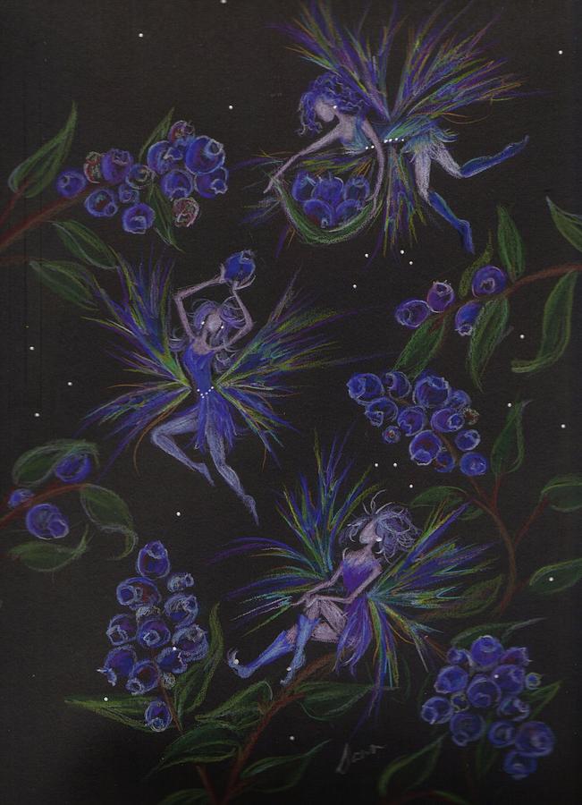 Fairy Drawing - Berry Blues by Dawn Fairies