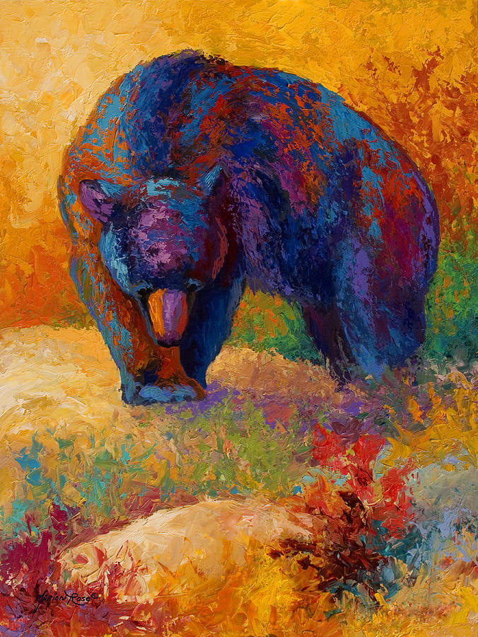 Wildlife Painting - Berry Hunting by Marion Rose