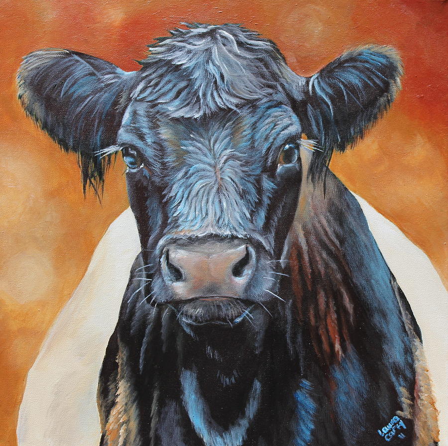 Cow Painting - Bertha Beltie by Laura Carey