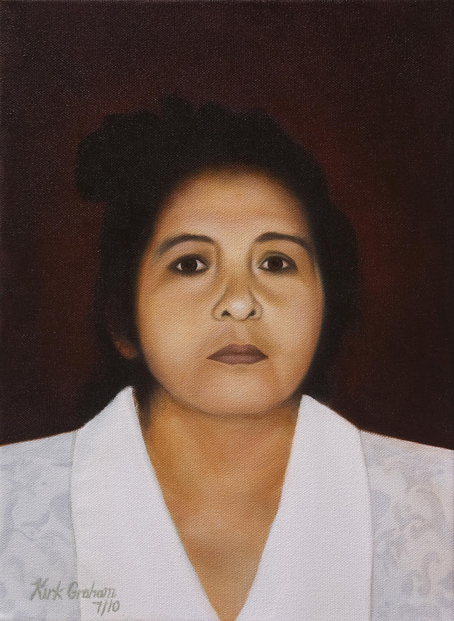 Brown Eyes Painting - Bertha from Ixtapa by Kirk Graham
