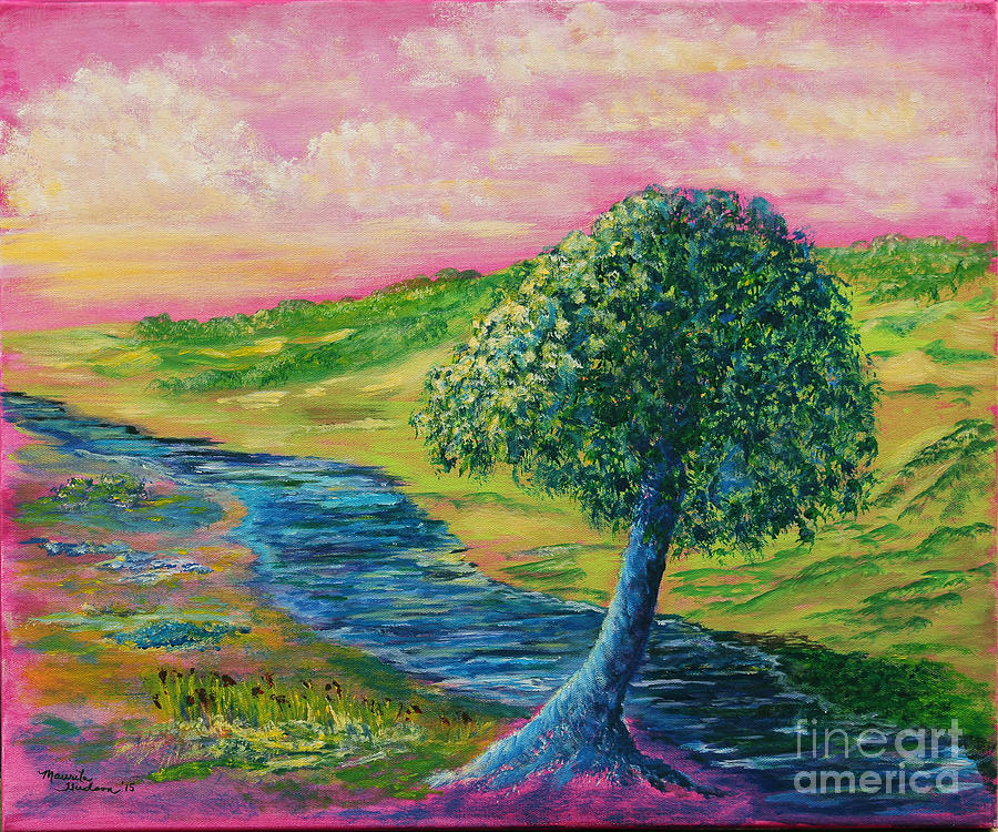 Nature Painting - Beside Still Waters by Maurita Hudson