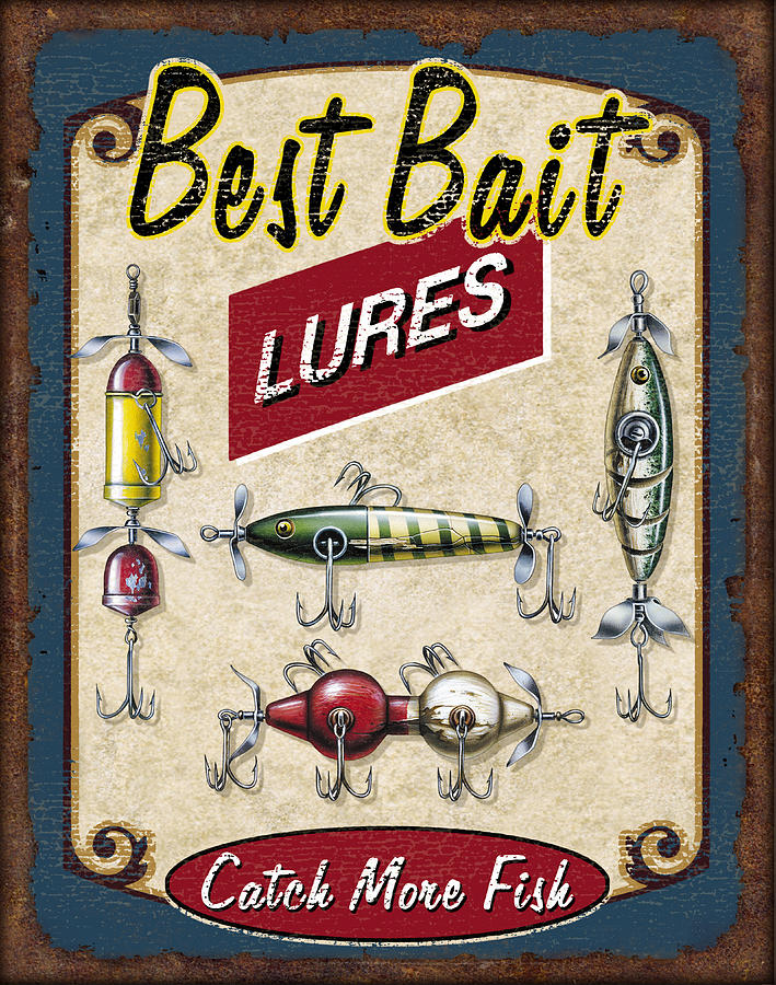 Best Bait Lures Painting by JQ Licensing