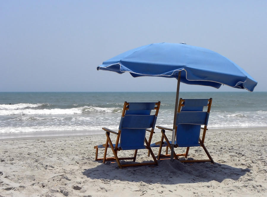 Beach Chairs Ocean View Photograph by Sandi OReilly