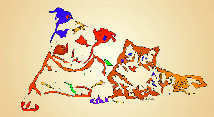 Dog Digital Art - Best Buddies. Pet Series by Rafael Salazar