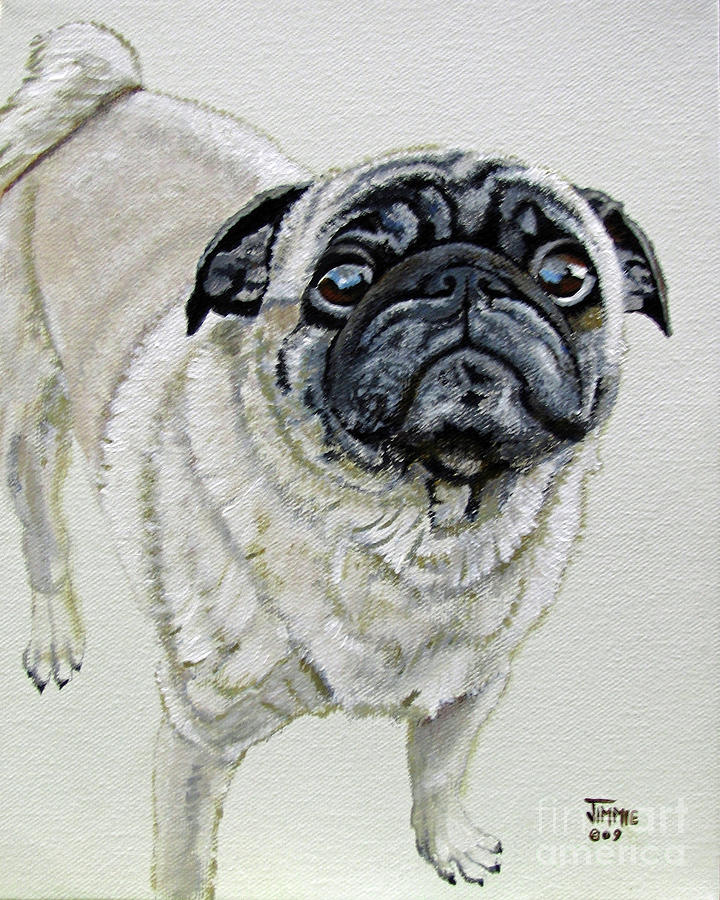Pug Painting - Best Friend by Jimmie Bartlett
