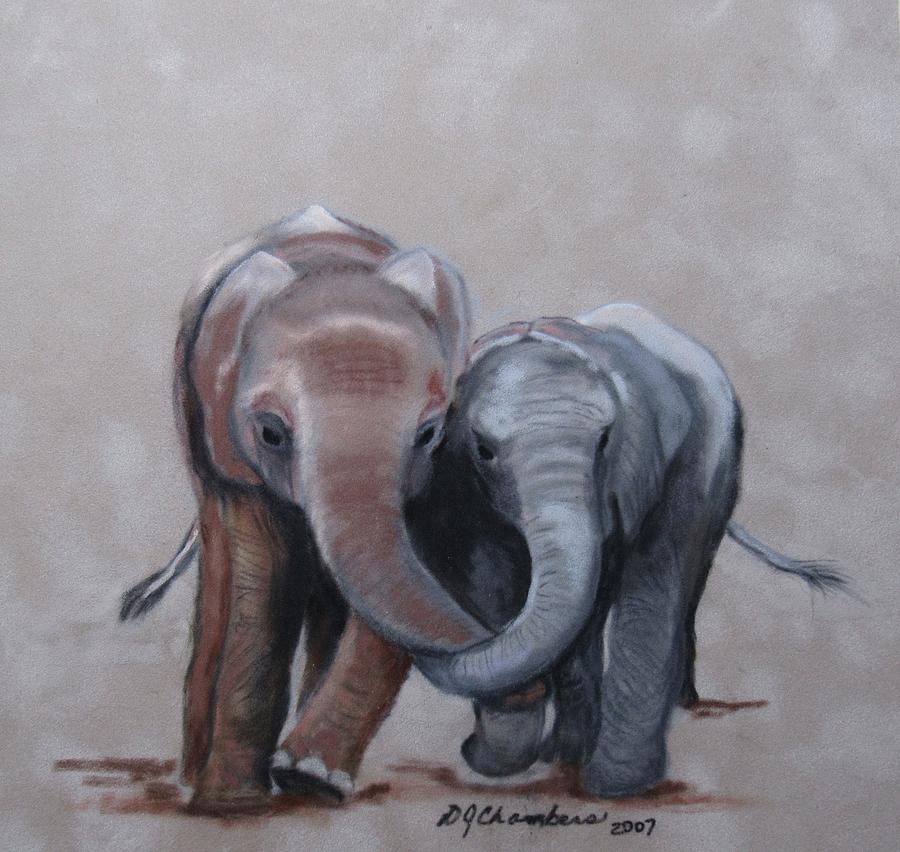 Best Friends Forever Pastel by Donna Chambers