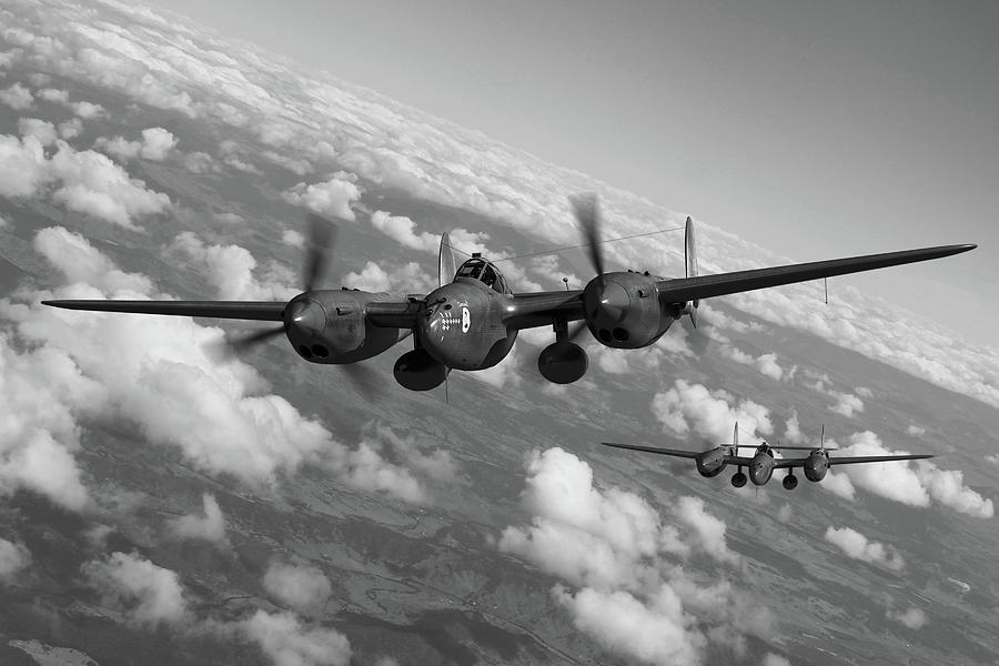 Usaaf Photograph - Best Of The Breed - Monochrome by Mark Donoghue
