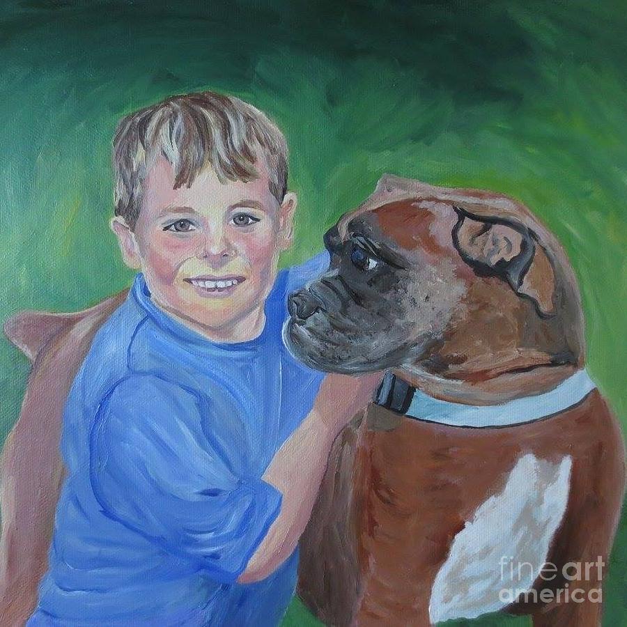 Animal Painting - Best Pals by Stella Sherman