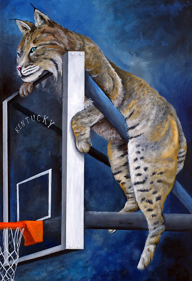 Basketball Painting - Best Seat in the House by Jeff Conway
