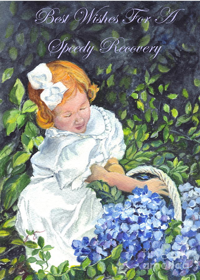 Get Well Card Painting - Best Wishes For A Speedy Recovery  by Carol Wisniewski
