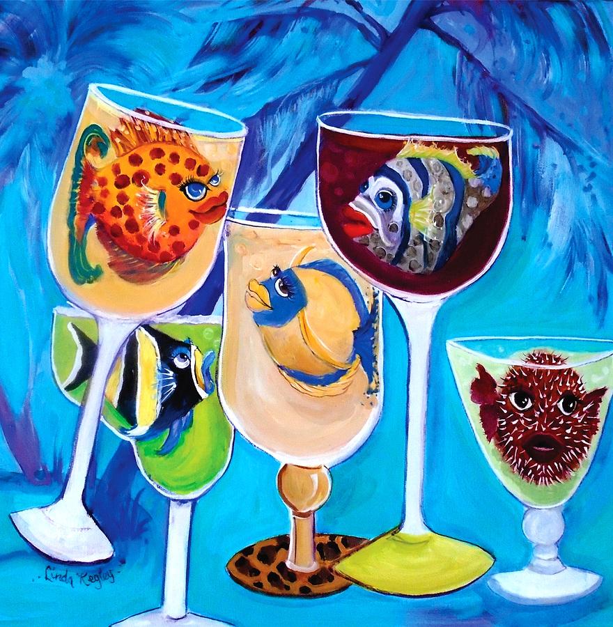 BestFINS Happy Hour Painting by Linda Kegley