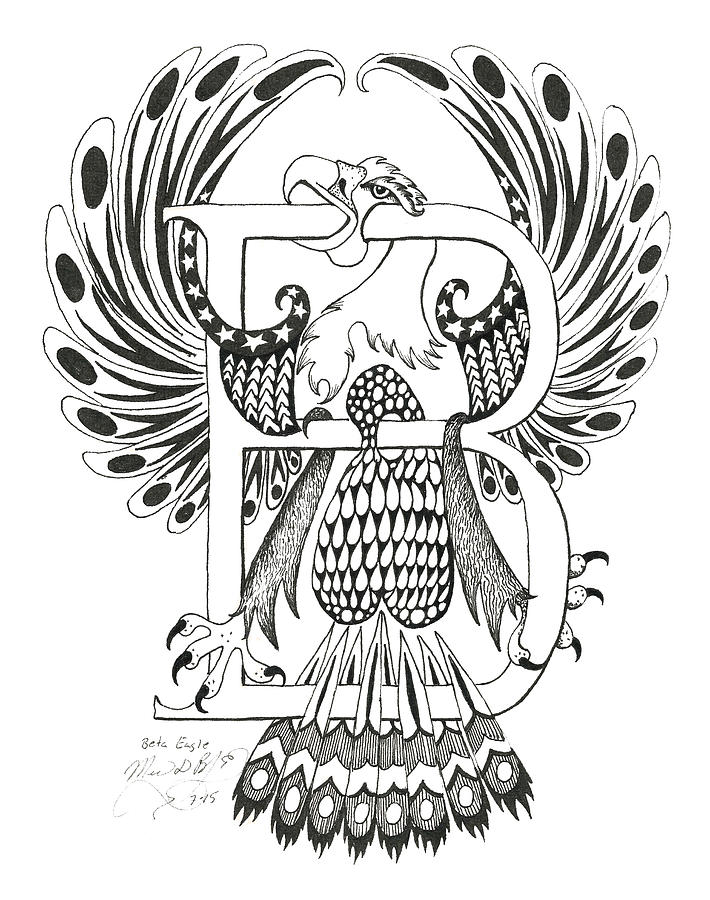 Beta Eagle Drawing by Melinda Dare Benfield