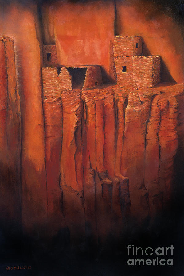 National Parks Painting - Betatakin Ruins by Jerry McElroy