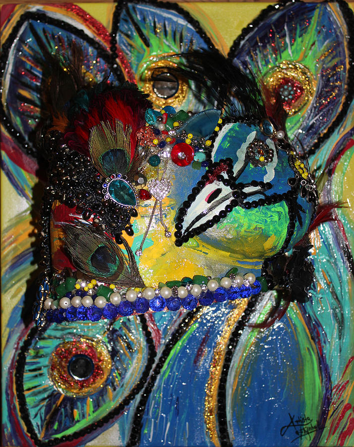 Peacock Mixed Media - Beth - Our True Colors Survivor by Artista Elisabet