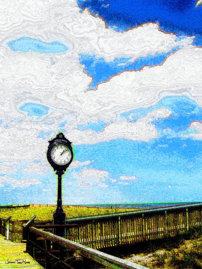 Bethany Beach Clock Photograph By Jeffrey Todd Moore