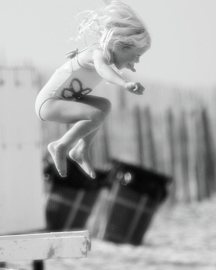 Bethany Beach, Jumping #8634 Photograph by Raymond Magnani