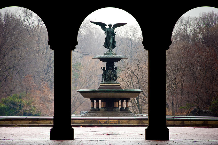 Bethesda Fountain, Central Park, New York City watercolor - Heidi