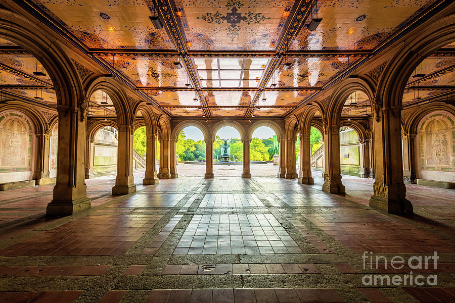 Central Park Photograph - Bethesda Terrace by Inge Johnsson