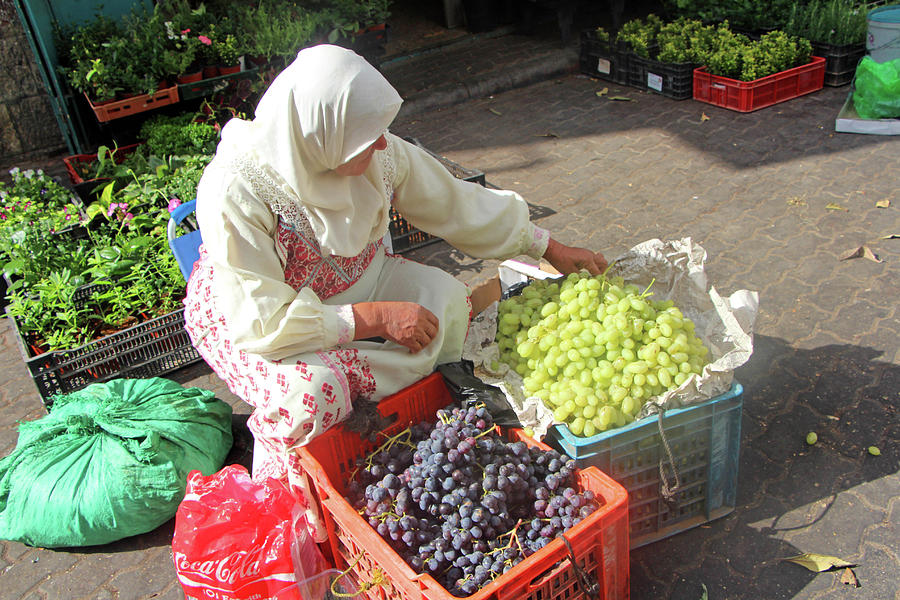 Bethlehem Grapes Seller Photograph by Munir Alawi
