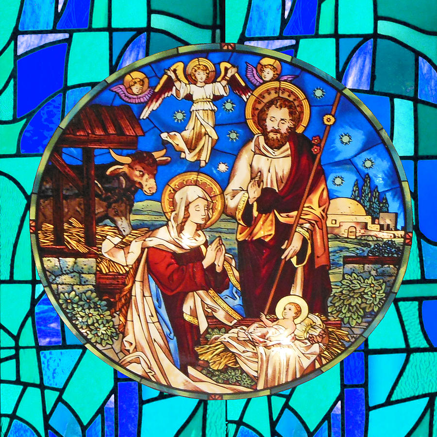 Bethlehem Nativity Stained Glass Photograph by Munir Alawi