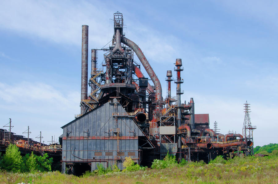 Bethlehem Pennsylvania - Steel Stacks Photograph by Bill Cannon