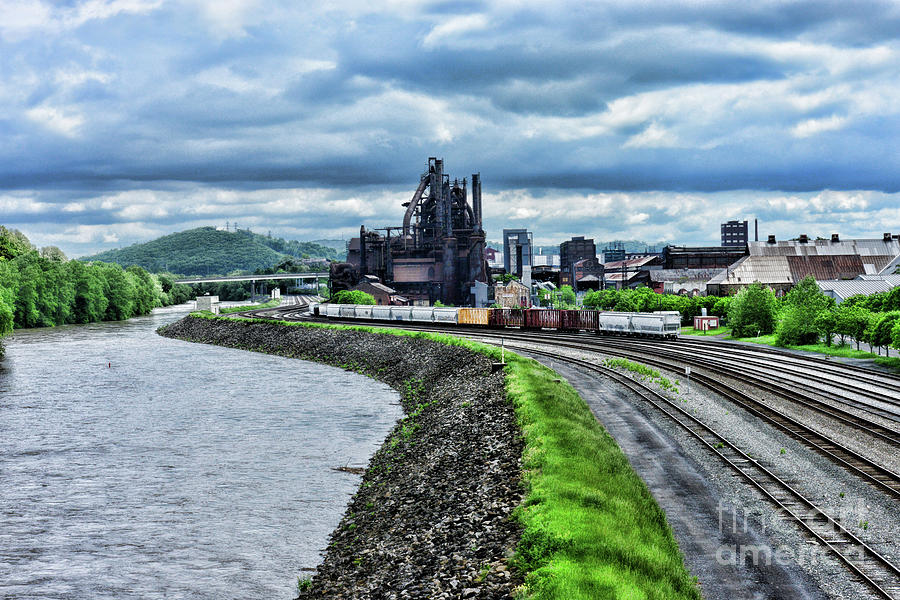 Bethlehem Steel Mill and Trains Photograph by Paul Ward