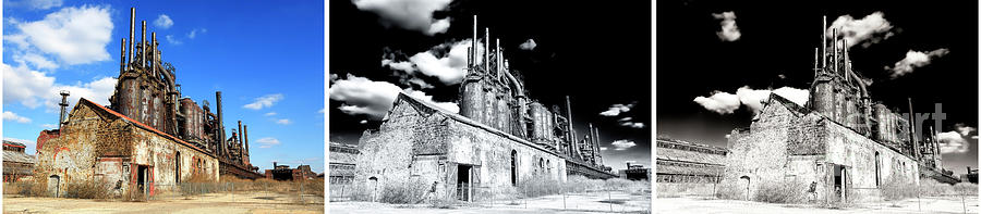 Bethlehem Steel Triptych Photograph by John Rizzuto