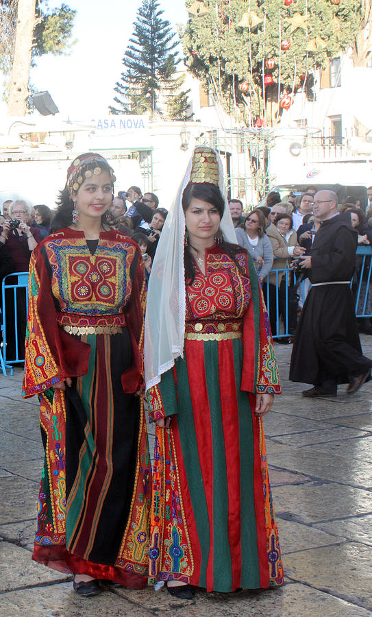 Bethlehemites In Traditional Dress Photograph