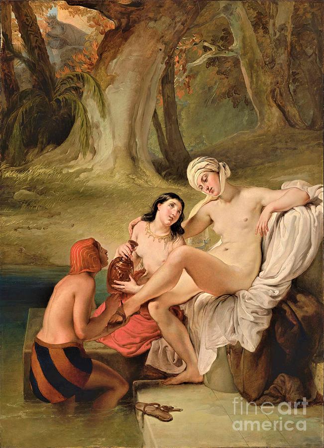 Bath Painting - Betsabea al bagno by Thea Recuerdo