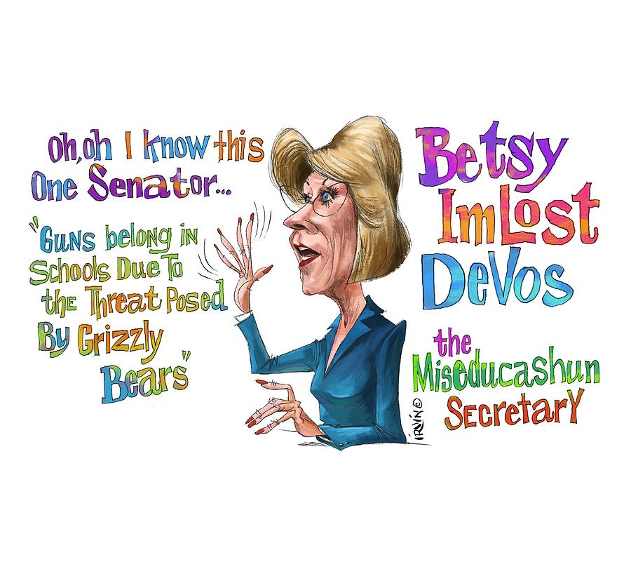 Politics Digital Art - Betsy DeVos by Trevor Irvin