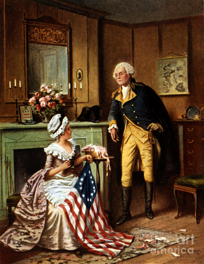 Betsy Ross And George Washington Photograph by Science Source