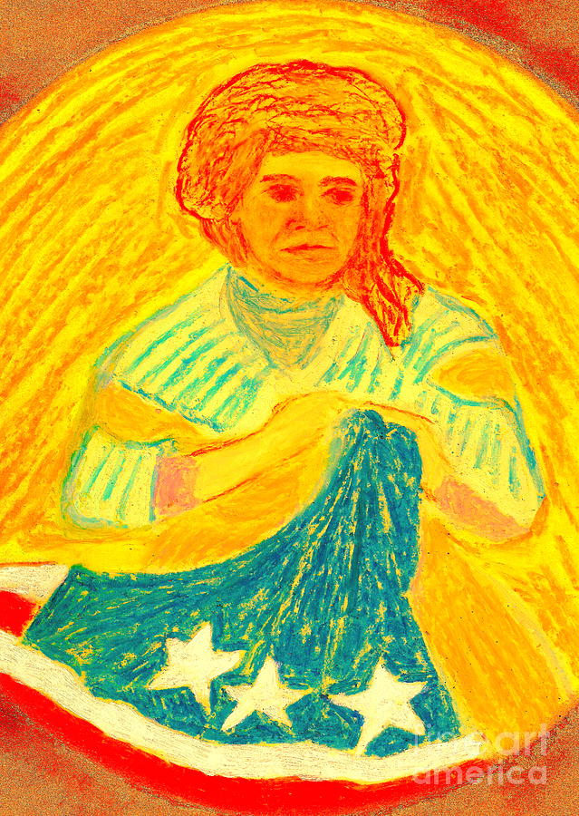 Betsy Ross Flag Myth or Reality Painting by Richard W Linford