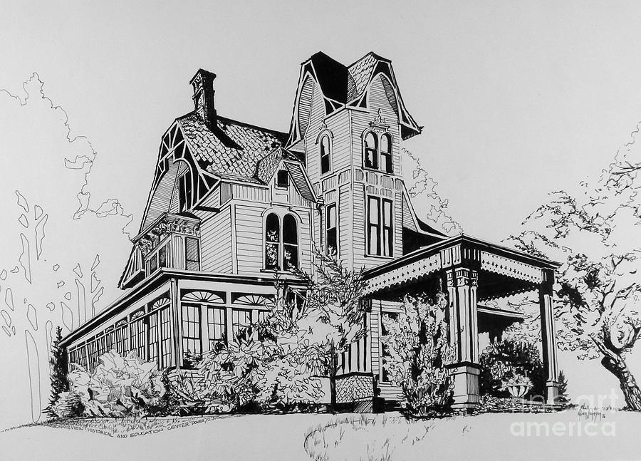 Betsy Ross Home in Dover, N.J. Drawing by Alan Johnson