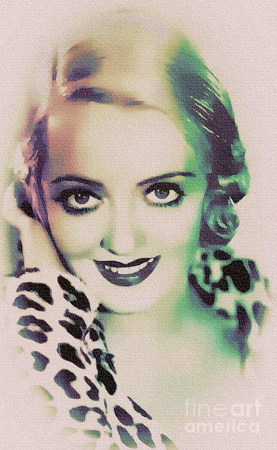 Bette Davis - Hollywood Great Painting by Ian Gledhill