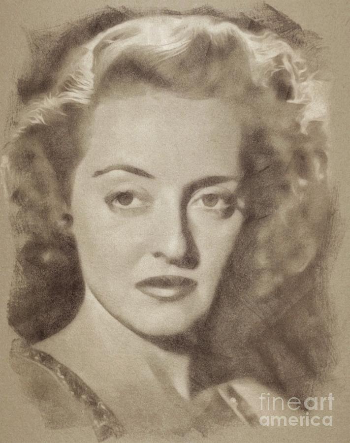 Bette Davis, Hollywood Legend By John Springfield Drawing