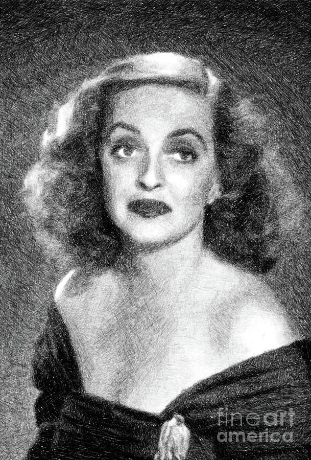 Bette Davis, Vintage Actress By Js Painting