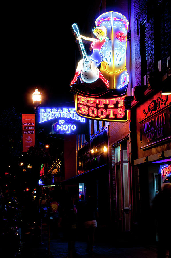 Betty Boots in Downtown Nashville, Tennessee Photograph by Timothy ...