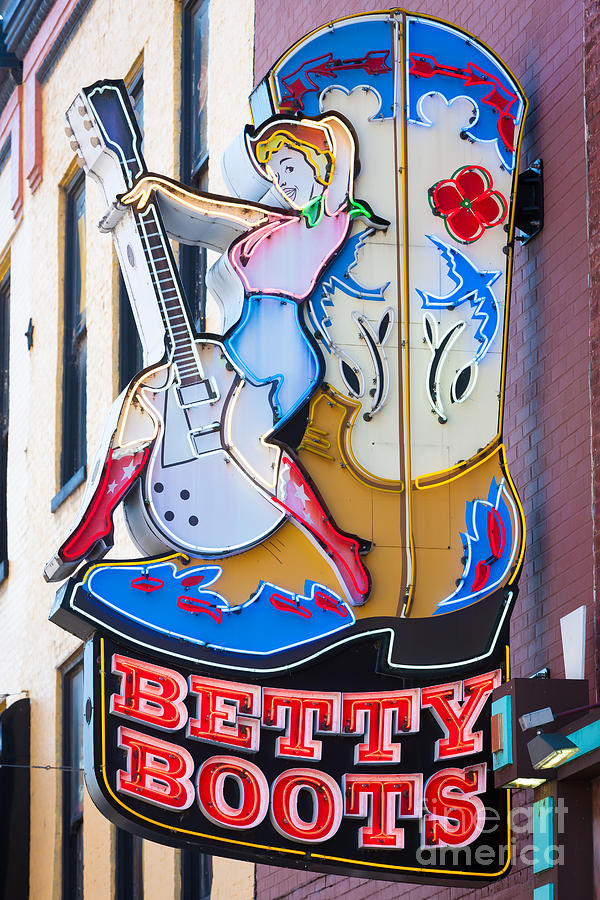 Betty Boots Sign I Photograph by Clarence Holmes