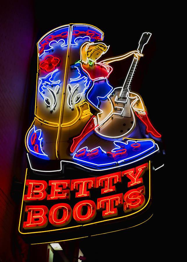 Betty Boots - Downtown Nashville Photograph by Stephen Stookey
