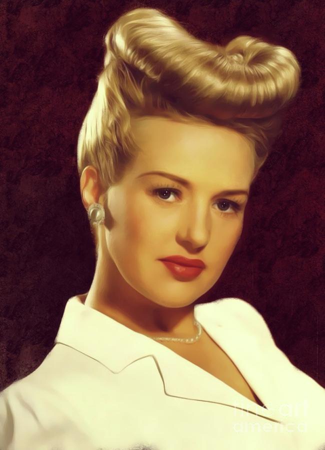 Betty Grable, Vintage Actress Digital Art