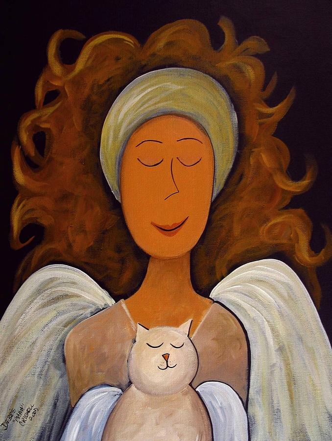 Betty Lou And Angel Too Painting by Debbie Criswell