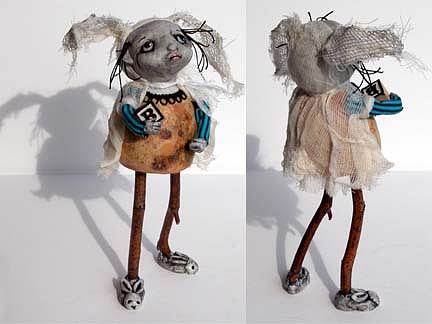 BETTY of the Weird Family Mixed Media by Linda Apple