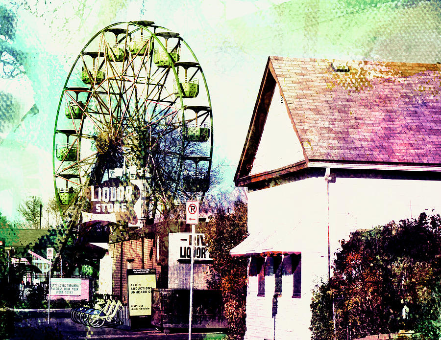 Bettys  Ferris Wheel Digital Art by Susan Stone