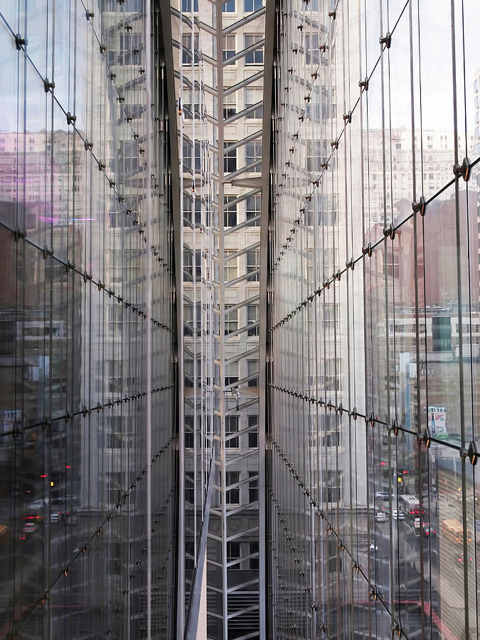 Architecture Photograph - Between Glass Walls by Rona Black