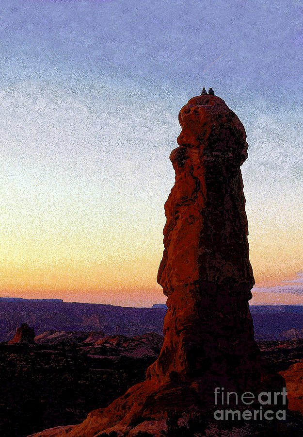 Arches National Park Painting - Between rock and sky by David Lee Thompson