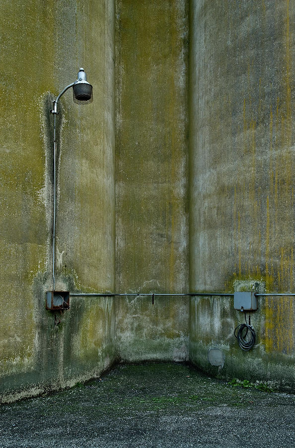 Lamp Photograph - Between the Silos by Murray Bloom