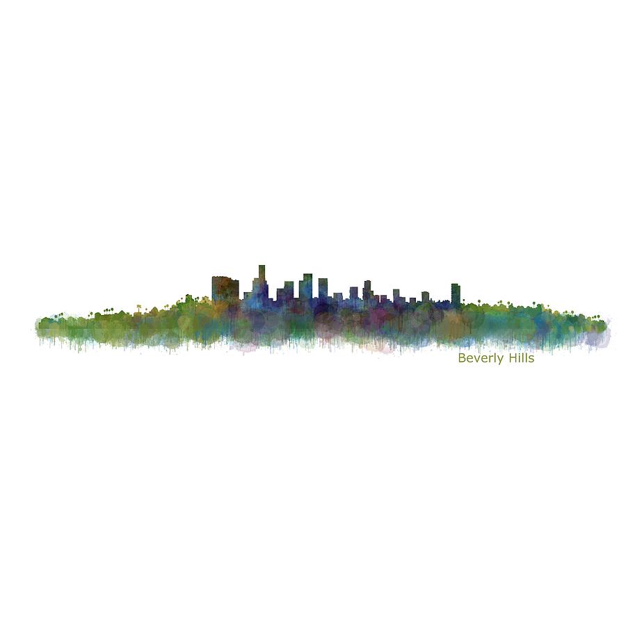 Beverly Hills Painting - Beverly Hills City in LA City Skyline HQ v2 by HQ Photo