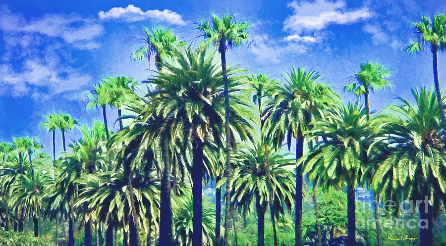 Beverly Hills Palms Mixed Media by Alicia Hollinger