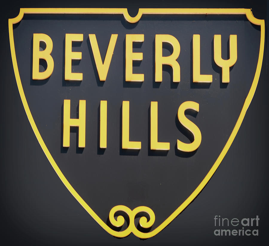 Beverly Hills Sign Digital Art by Mindy Sommers