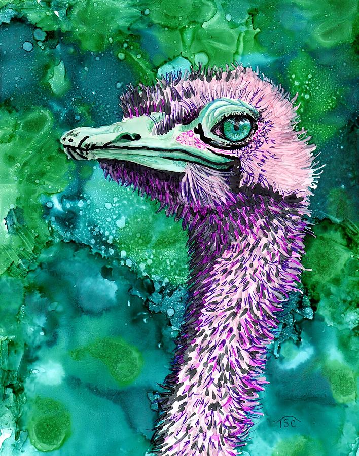 Beware the Ostrich Painting by Tammy Crawford
